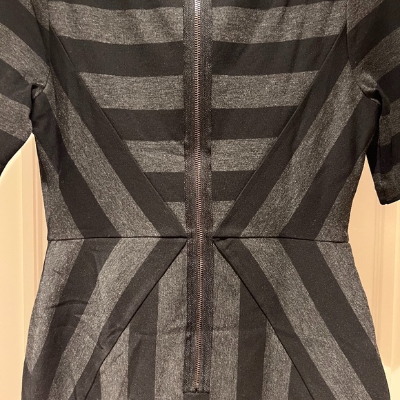 Anthropologie Maeve Black & Grey Geoplane Pencil Dress - Picture 10 of 13